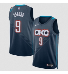 Men's Oklahoma City Thunder #9 Alex Caruso Navy 2025-26 City Edition Swingman Stitched Basketball Jersey