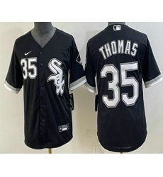 Youth Chicago White Sox #35 Frank Thomas Black Stitched Jersey
