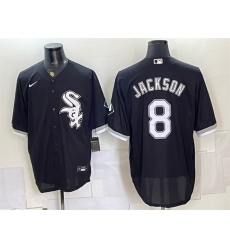 Men's Chicago White Sox #8 Bo Jackson Black Stitched Baseball Jersey