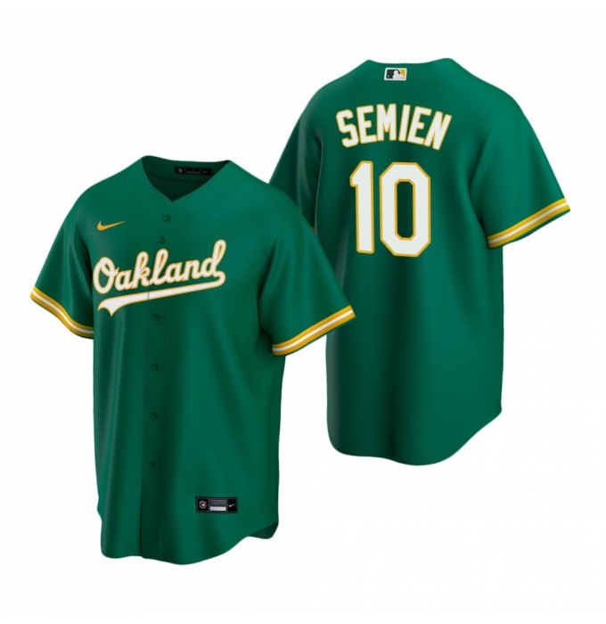 Men's Nike Oakland Athletics #10 Marcus Semien Green Alternate Stitched Baseball Jersey