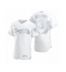 Men's Dale Murphy #3 Atlanta Braves White Awards Collection NL MVP Jersey