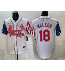 Men's St. Louis Cardinals #18 Jordan Walker 2026 White Independence Day Vapor Limited Stitched Baseball Jersey