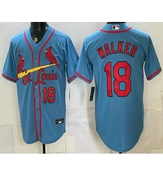 Men's St Louis Cardinals #18 Jordan Walker Blue Stitched Jersey