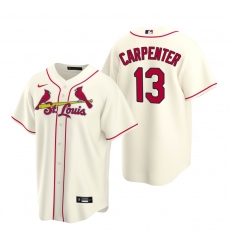 Men's Nike St. Louis Cardinals #13 Matt Carpenter Cream Alternate Stitched Baseball Jersey