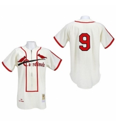 Men's Mitchell and Ness St. Louis Cardinals #9 Roger Maris Replica Cream Throwback MLB Jersey