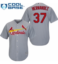 Men's Majestic St. Louis Cardinals #37 Keith Hernandez Replica Grey Road Cool Base MLB Jersey