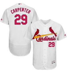 Men's Majestic St. Louis Cardinals #29 Chris Carpenter White Home Flex Base Authentic Collection MLB Jersey