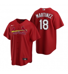 Men's Nike St. Louis Cardinals #18 Carlos Martinez Red Alternate Stitched Baseball Jersey