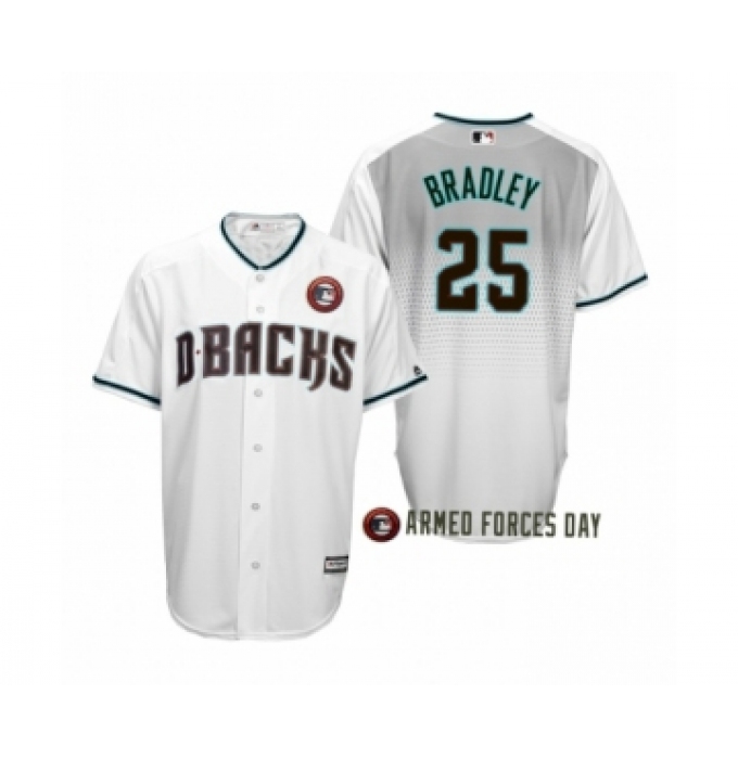 Men's 2019 Armed Forces Day Archie Bradley #25 Arizona Diamondbacks White Jersey