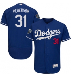 Men's Majestic Los Angeles Dodgers #31 Joc Pederson Royal Blue Flexbase Authentic Collection 2018 World Series MLB Jersey
