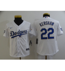 Youth Nike Los Angeles Dodgers #22 Clayton Kershaw White Champions Jersey