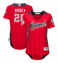 Women's Majestic San Francisco Giants #28 Buster Posey Game Red National League 2018 MLB All-Star MLB Jersey