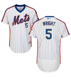 Men's Majestic New York Mets #5 David Wright White Alternate Flex Base Authentic Collection MLB Jersey