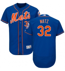 Men's Majestic New York Mets #32 Steven Matz Royal Blue Alternate Flex Base Authentic Collection MLB Jersey