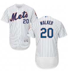 Men's Majestic New York Mets #20 Neil Walker White Home Flex Base Authentic Collection MLB Jersey