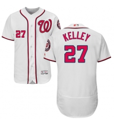 Men's Majestic Washington Nationals #27 Shawn Kelley White Home Flex Base Authentic Collection MLB Jersey