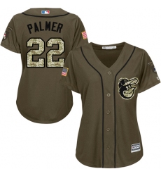 Women's Majestic Baltimore Orioles #22 Jim Palmer Replica Green Salute to Service MLB Jersey