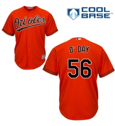 Youth Majestic Baltimore Orioles #56 Darren O'Day Replica Orange Alternate Cool Base MLB Jersey