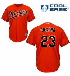 Youth Majestic Baltimore Orioles #23 Joey Rickard Replica Orange Alternate Cool Base MLB Jersey