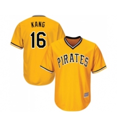 Men's Pittsburgh Pirates #16 Jung-ho Kang Replica Gold Alternate Cool Base Baseball Jersey