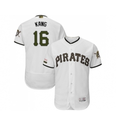 Men's Pittsburgh Pirates #16 Jung-ho Kang White Alternate Authentic Collection Flex Base Baseball Jersey