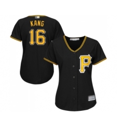 Women's Pittsburgh Pirates #16 Jung-ho Kang Replica Black Alternate Cool Base Baseball Jersey