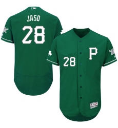 Men's Majestic Pittsburgh Pirates #28 John Jaso Green Celtic Flexbase Authentic Collection MLB Jersey
