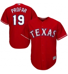 Youth Majestic Texas Rangers #19 Jurickson Profar Authentic Red Alternate Cool Base MLB Jersey