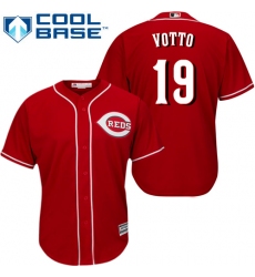Men's Majestic Cincinnati Reds #19 Joey Votto Replica Red Alternate Cool Base MLB Jersey