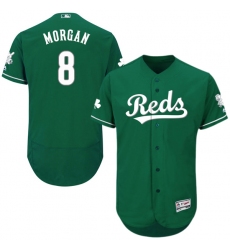 Men's Majestic Cincinnati Reds #8 Joe Morgan Green Celtic Flexbase Authentic Collection MLB Jersey