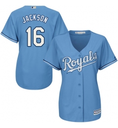 Women's Majestic Kansas City Royals #16 Bo Jackson Authentic Light Blue Alternate 1 Cool Base MLB Jersey