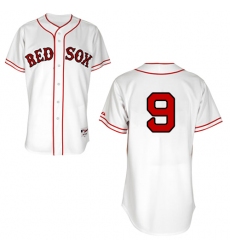Men's Majestic Boston Red Sox #9 Ted Williams Replica White 1936 Turn Back The Clock MLB Jersey