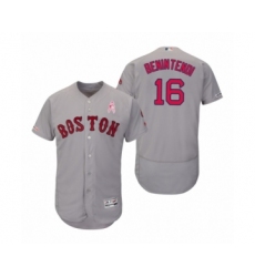 Men's 2019 Mothers Day Andrew Benintendi Boston Red Sox #16 Gray Flex Base Road Jersey