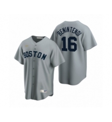 Women's Boston Red Sox #16 Andrew Benintendi Nike Gray Cooperstown Collection Road Jersey