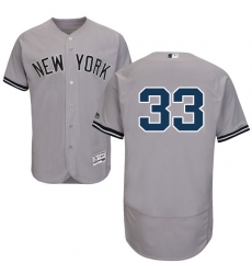 Men's Majestic New York Yankees #33 Greg Bird Grey Road Flex Base Authentic Collection MLB Jersey