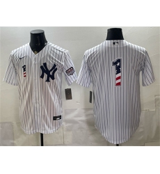 Men's New York Yankees #1 Bobby Murcer White 2026 USA 250 Fourth of July Home Stadium Stitched Baseball Jersey
