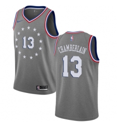 Women's Nike Philadelphia 76ers #13 Wilt Chamberlain Swingman Gray NBA Jersey - City Edition