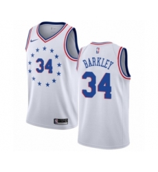 Youth Nike Philadelphia 76ers #34 Charles Barkley White Swingman Jersey - Earned Edition