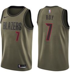 Youth Nike Portland Trail Blazers #7 Brandon Roy Swingman Green Salute to Service NBA Jersey