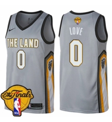 Women's Nike Cleveland Cavaliers #0 Kevin Love Swingman Gray 2018 NBA Finals Bound NBA Jersey - City Edition