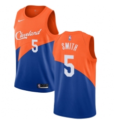 Men's Nike Cleveland Cavaliers #5 J.R. Smith Swingman Blue NBA Jersey - City Edition