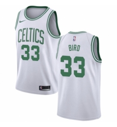 Youth Nike Boston Celtics #33 Larry Bird Authentic White NBA Jersey - Association Edition