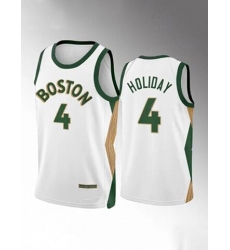 Men's Boston Celtics #4 Jure Holiday White Edition Stitched Basketball Jersey