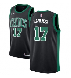 Women's Adidas Boston Celtics #17 John Havlicek Authentic Black NBA Jersey - Statement Edition