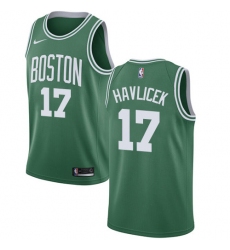 Women's Nike Boston Celtics #17 John Havlicek Swingman Green(White No.) Road NBA Jersey - Icon Edition