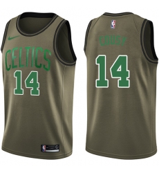 Youth Nike Boston Celtics #14 Bob Cousy Swingman Green Salute to Service NBA Jersey