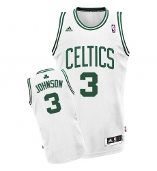 Women's Adidas Boston Celtics #3 Dennis Johnson Swingman White Home NBA Jersey