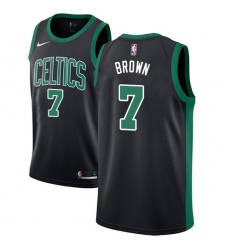 Youth Adidas Boston Celtics #7 Jaylen Brown Authentic Black NBA Jersey - Statement Edition