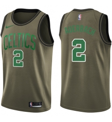 Men's Nike Boston Celtics #2 Red Auerbach Swingman Green Salute to Service NBA Jersey