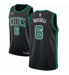 Men's Boston Celtics #6 Bill Russell Black Basketball Swingman Statement Edition Jersey